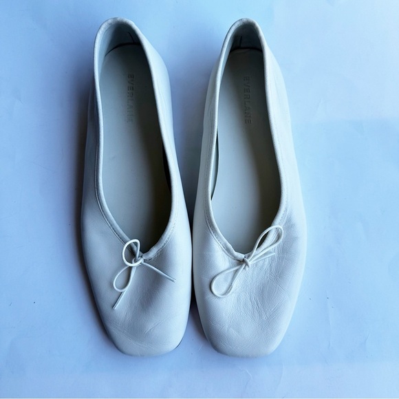 Everlane The Day Ballet Flat Womens White Slip On Flats Shoes Neutral Minimalist - Picture 13 of 13